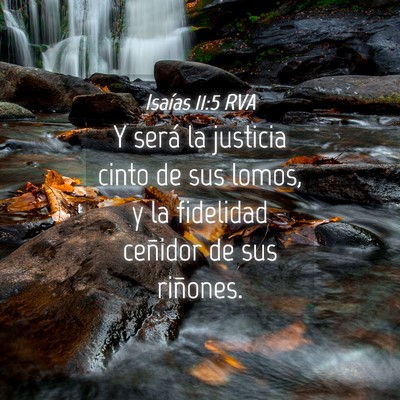 Picture 04 - Isaías 11:5 RVA - Y será la justicia cinto de sus lomos, y la - Bible Verse Picture