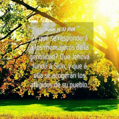 Picture 04 - Isaías 14:32 RVA - ¿Y qué se responderá á los mensajeros de la - Bible Verse Picture