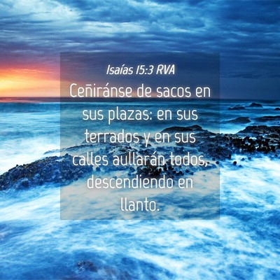 Picture 04 - Isaías 15:3 RVA - Ceñiránse de sacos en sus plazas: en sus - Bible Verse Picture