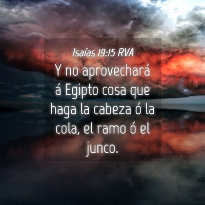 Picture 04 - Isaías 19:15 RVA - Y no aprovechará á Egipto cosa que haga la - Bible Verse Picture