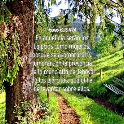 Picture 04 - Isaías 19:16 RVA - En aquel día serán los Egipcios como mujeres; - Bible Verse Picture