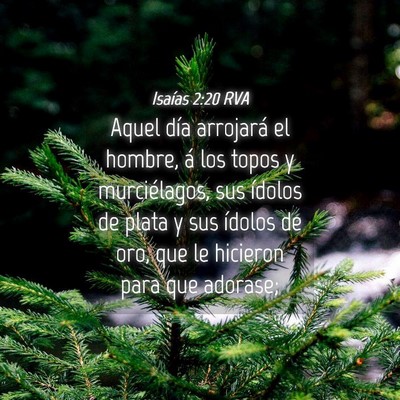 Picture 04 - Isaías 2:20 RVA - Aquel día arrojará el hombre, á los topos y - Bible Verse Picture