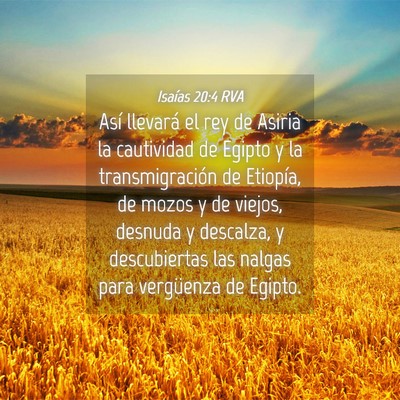 Picture 04 - Isaías 20:4 RVA - Así llevará el rey de Asiria la cautividad de - Bible Verse Picture