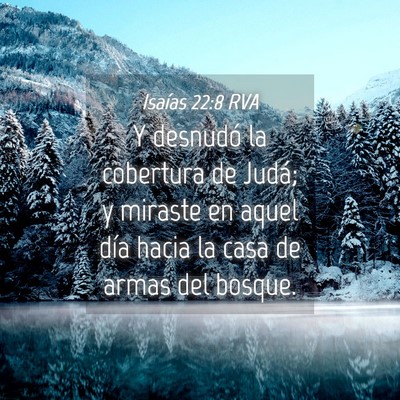 Picture 04 - Isaías 22:8 RVA - Y desnudó la cobertura de Judá; y miraste en - Bible Verse Picture