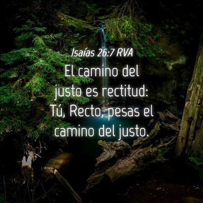 Picture 04 - Isaías 26:7 RVA - El camino del justo es rectitud: Tú, Recto, - Bible Verse Picture