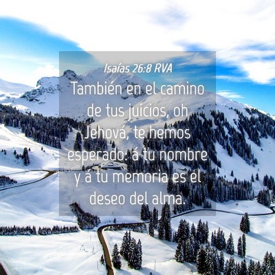 Picture 04 - Isaías 26:8 RVA - También en el camino de tus juicios, oh Jehová, - Bible Verse Picture