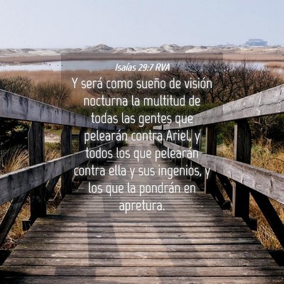 Picture 04 - Isaías 29:7 RVA - Y será como sueño de visión nocturna la - Bible Verse Picture