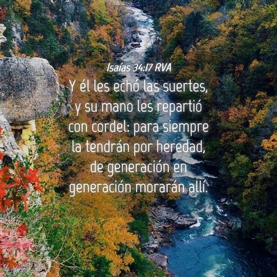 Picture 04 - Isaías 34:17 RVA - Y él les echó las suertes, y su mano les - Bible Verse Picture