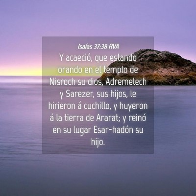 Picture 04 - Isaías 37:38 RVA - Y acaeció, que estando orando en el templo de - Bible Verse Picture