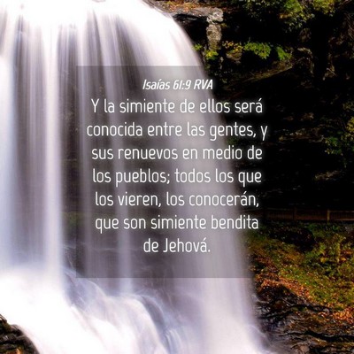 Picture 04 - Isaías 61:9 RVA - Y la simiente de ellos será conocida entre las - Bible Verse Picture