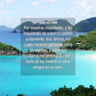Picture 04 - Isaías 65:7 RVA - Por vuestras iniquidades, y las iniquidades de - Bible Verse Picture