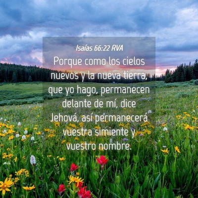 Picture 04 - Isaías 66:22 RVA - Porque como los cielos nuevos y la nueva tierra, - Bible Verse Picture