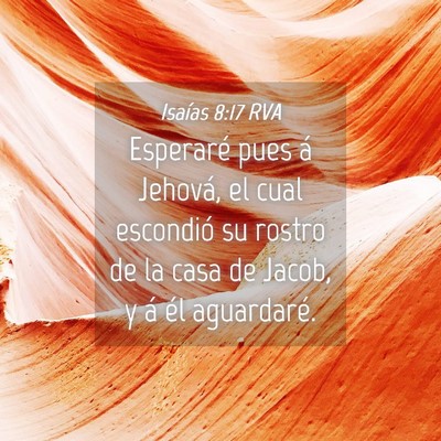 Picture 04 - Isaías 8:17 RVA - Esperaré pues á Jehová, el cual escondió su - Bible Verse Picture