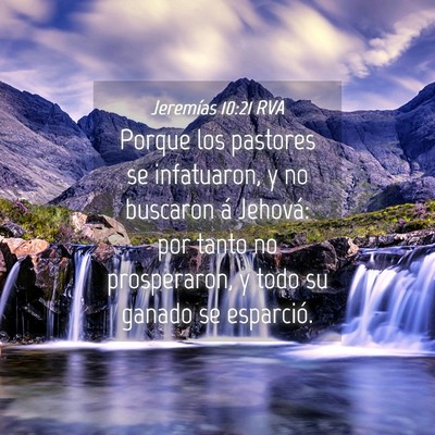 Picture 04 - Jeremías 10:21 RVA - Porque los pastores se infatuaron, y no buscaron - Bible Verse Picture