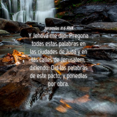 Picture 04 - Jeremías 11:6 RVA - Y Jehová me dijo: Pregona todas estas palabras - Bible Verse Picture
