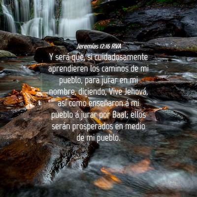 Picture 04 - Jeremías 12:16 RVA - Y será que, si cuidadosamente aprendieren los - Bible Verse Picture