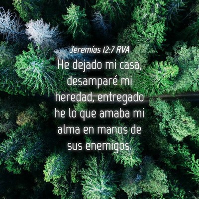 Picture 04 - Jeremías 12:7 RVA - He dejado mi casa, desamparé mi heredad, - Bible Verse Picture