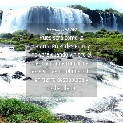 Picture 04 - Jeremías 17:6 RVA - Pues será como la retama en el desierto, y no - Bible Verse Picture