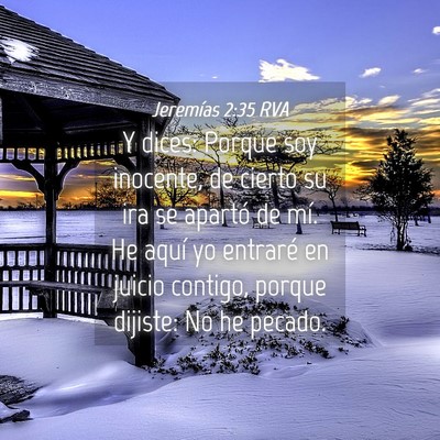 Picture 04 - Jeremías 2:35 RVA - Y dices: Porque soy inocente, de cierto su ira se - Bible Verse Picture