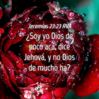 Picture 04 - Jeremías 23:23 RVA - ¿Soy yo Dios de poco acá, dice Jehová, y no - Bible Verse Picture