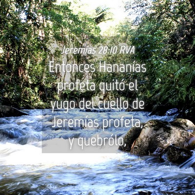 Picture 04 - Jeremías 28:10 RVA - Entonces Hananías profeta quitó el yugo del - Bible Verse Picture