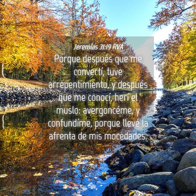 Picture 04 - Jeremías 31:19 RVA - Porque después que me convertí, tuve - Bible Verse Picture