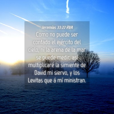 Picture 04 - Jeremías 33:22 RVA - Como no puede ser contado el ejército del cielo, - Bible Verse Picture