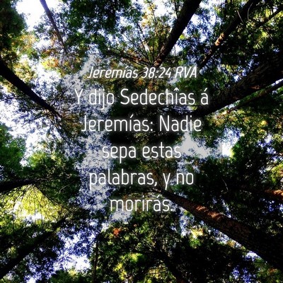Picture 04 - Jeremías 38:24 RVA - Y dijo Sedechîas á Jeremías: Nadie sepa estas - Bible Verse Picture