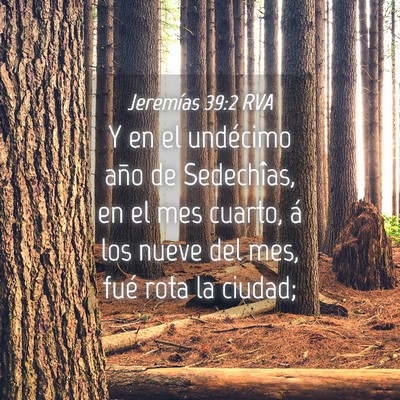 Picture 04 - Jeremías 39:2 RVA - Y en el undécimo año de Sedechîas, en el mes - Bible Verse Picture