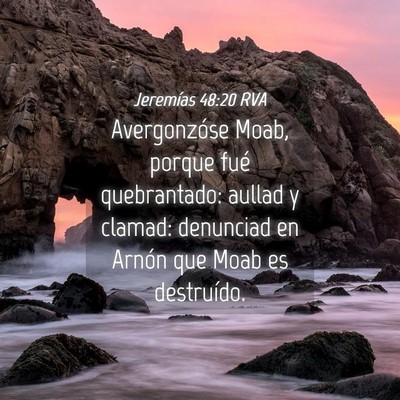 Picture 04 - Jeremías 48:20 RVA - Avergonzóse Moab, porque fué quebrantado: - Bible Verse Picture