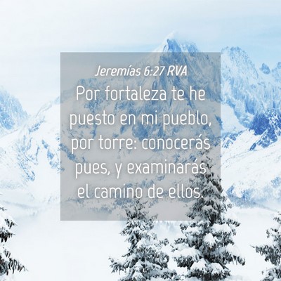 Picture 04 - Jeremías 6:27 RVA - Por fortaleza te he puesto en mi pueblo, por - Bible Verse Picture
