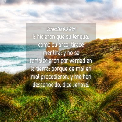 Picture 04 - Jeremías 9:3 RVA - E hicieron que su lengua, como su arco, tirase - Bible Verse Picture