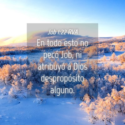 Picture 04 - Job 1:22 RVA - En todo esto no pecó Job, ni atribuyó á Dios - Bible Verse Picture