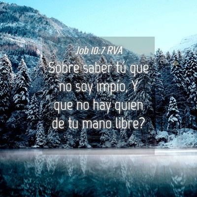 Picture 04 - Job 10:7 RVA - Sobre saber tú que no soy impío, Y que no hay - Bible Verse Picture