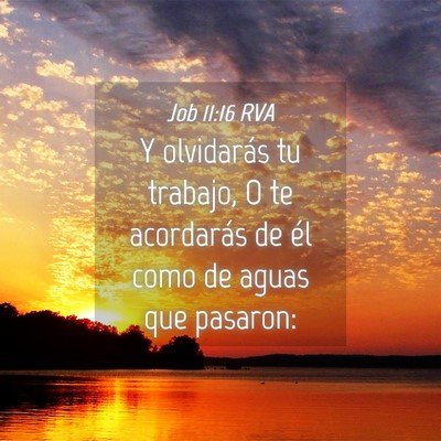 Picture 04 - Job 11:16 RVA - Y olvidarás tu trabajo, O te acordarás de él - Bible Verse Picture