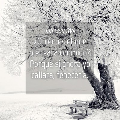 Picture 04 - Job 13:19 RVA - ¿Quién es el que pleiteará conmigo? Porque si - Bible Verse Picture