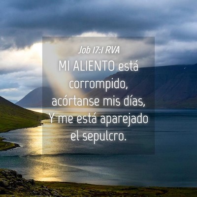 Picture 04 - Job 17:1 RVA - MI ALIENTO está corrompido, acórtanse mis - Bible Verse Picture