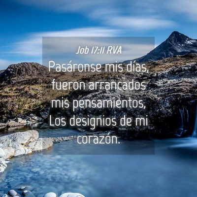 Picture 04 - Job 17:11 RVA - Pasáronse mis días, fueron arrancados mis - Bible Verse Picture