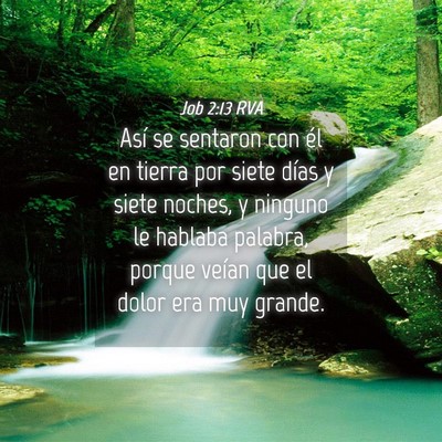 Picture 04 - Job 2:13 RVA - Así se sentaron con él en tierra por siete - Bible Verse Picture