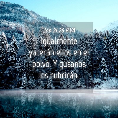 Picture 04 - Job 21:26 RVA - Igualmente yacerán ellos en el polvo, Y gusanos - Bible Verse Picture