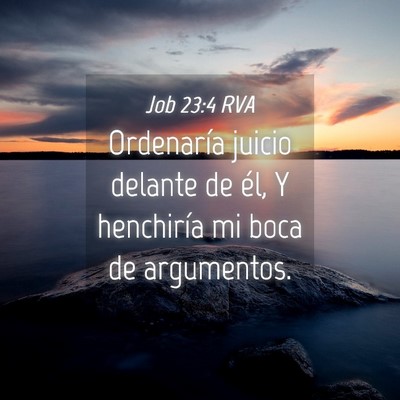 Picture 04 - Job 23:4 RVA - Ordenaría juicio delante de él, Y henchiría mi - Bible Verse Picture