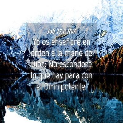 Picture 04 - Job 27:11 RVA - Yo os enseñaré en orden á la mano de Dios: No - Bible Verse Picture
