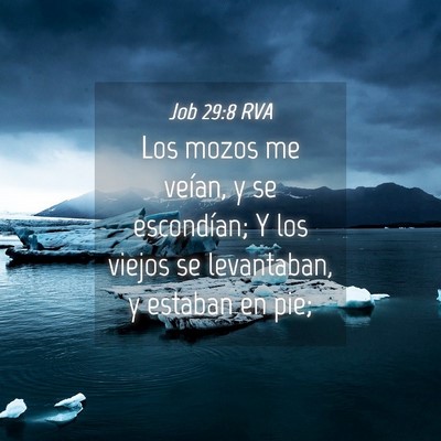 Picture 04 - Job 29:8 RVA - Los mozos me veían, y se escondían; Y los - Bible Verse Picture