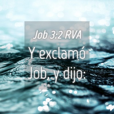 Picture 04 - Job 3:2 RVA - Y exclamó Job, y - Bible Verse Picture