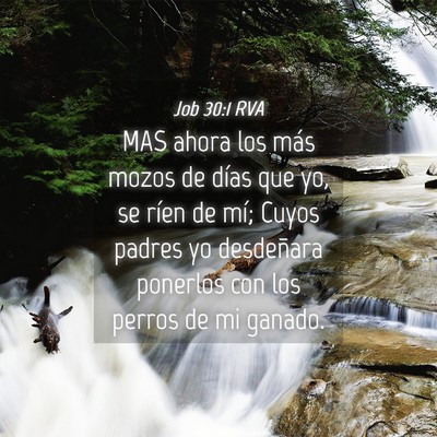 Picture 04 - Job 30:1 RVA - MAS ahora los más mozos de días que yo, se - Bible Verse Picture