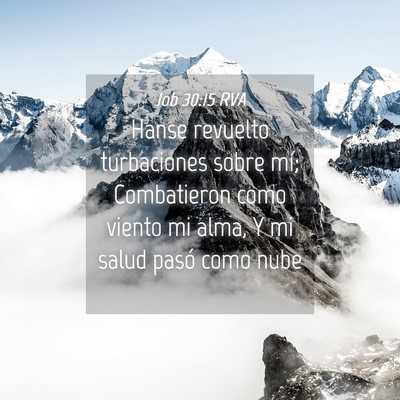 Picture 04 - Job 30:15 RVA - Hanse revuelto turbaciones sobre mí; Combatieron - Bible Verse Picture