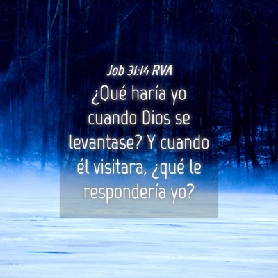 Picture 04 - Job 31:14 RVA - ¿Qué haría yo cuando Dios se levantase? Y - Bible Verse Picture
