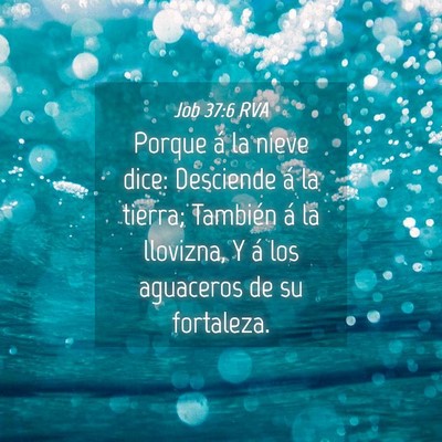 Picture 04 - Job 37:6 RVA - Porque á la nieve dice: Desciende á la tierra; - Bible Verse Picture