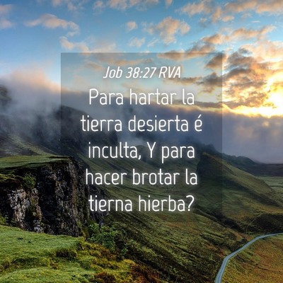 Picture 04 - Job 38:27 RVA - Para hartar la tierra desierta é inculta, Y para - Bible Verse Picture
