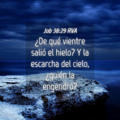 Picture 04 - Job 38:29 RVA - ¿De qué vientre salió el hielo? Y la escarcha - Bible Verse Picture